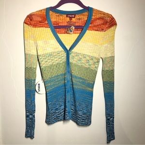 STAUD Cargo Sweater Multi Color Sweater NWT